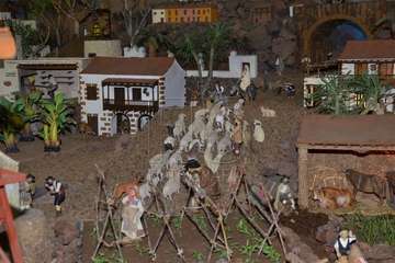 Encendido de la decoración navideña e inauguración del belén canario de Los Llanos  (Foto Francisco Javier Santana)